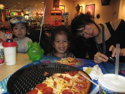 Bday kai food in mouth